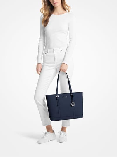 Jet Set Travel Large Saffiano Leather Tote Bag 3