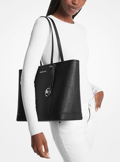 Jet Set Travel Large Saffiano Leather Tote Bag 6