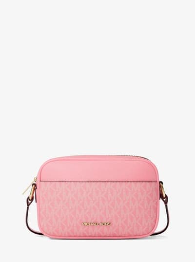 Jet Set Small Signature Logo Camera Crossbody Bag 11