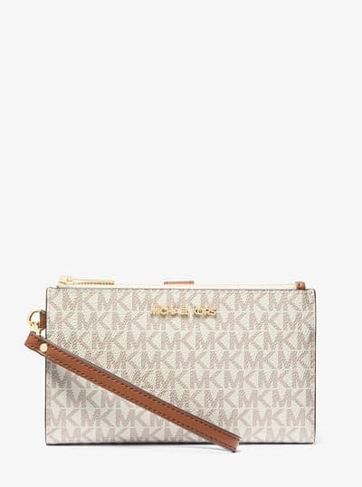 Michael Kors Outlet Jet Set Travel Signature Logo Smartphone Wallet 1