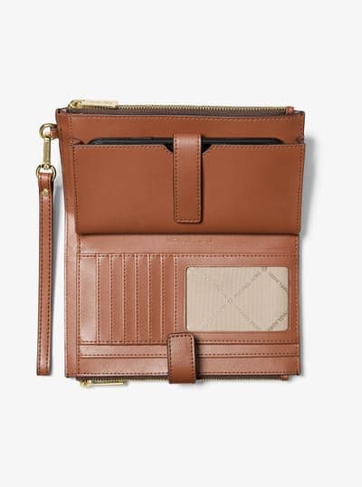Michael Kors Outlet Jet Set Travel Signature Logo Smartphone Wallet 4