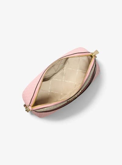 Michael Kors Outlet Jet Set Travel Medium Color-Block Signature Logo Crossbody Bag 9