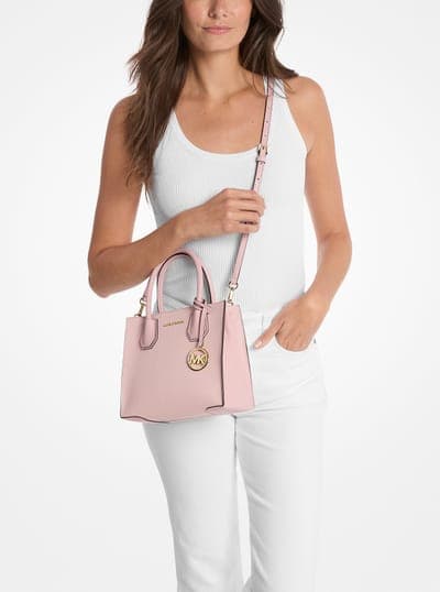 Mercer Medium Two-Tone Pebbled Leather Crossbody Bag 3