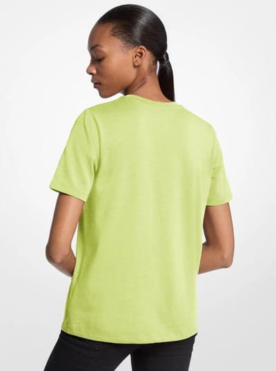 Studded Logo Charm Organic Cotton Jersey T-Shirt 39