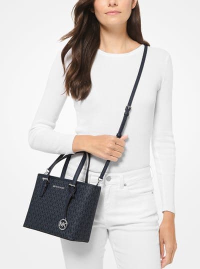Jet Set Travel Extra-Small Logo Top-Zip Tote Bag 4