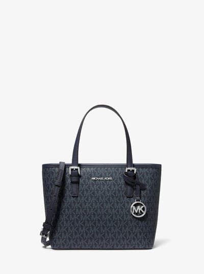 Jet Set Travel Extra-Small Logo Top-Zip Tote Bag 12