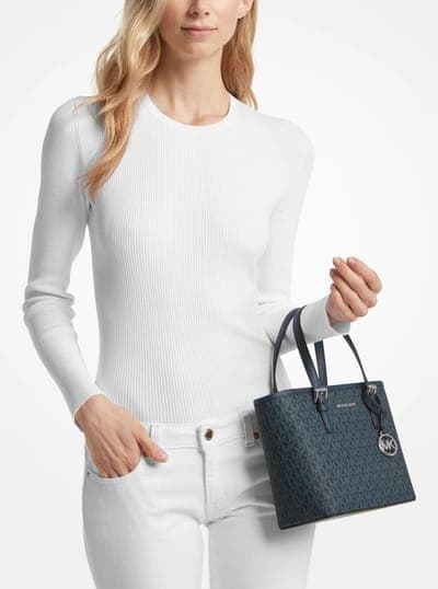 Jet Set Travel Extra-Small Logo Top-Zip Tote Bag 13