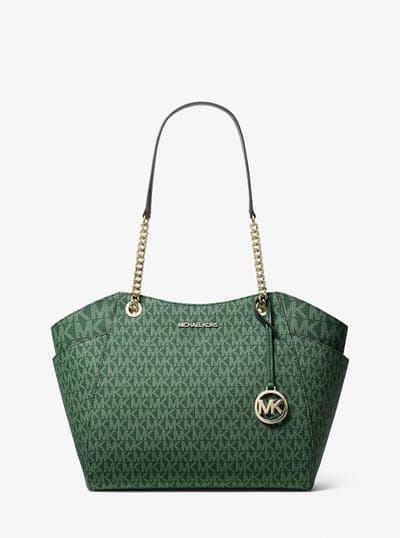 Jet Set Large Signature Logo Shoulder Bag 4