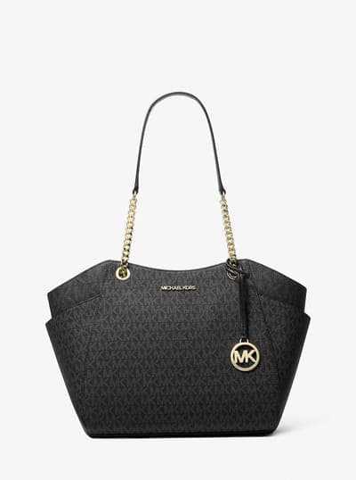 Jet Set Large Signature Logo Shoulder Bag 10