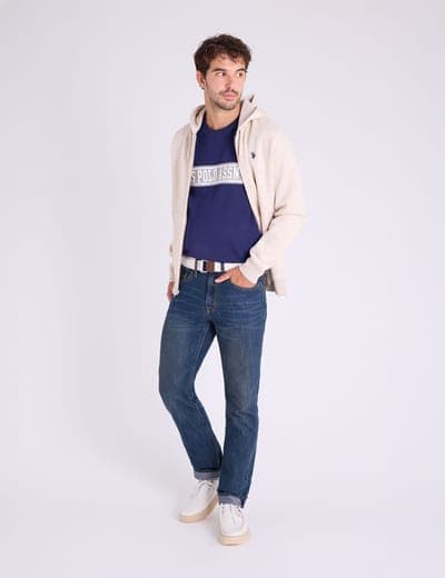 COLOR BLOCK CHEST WORDMARK JERSEY T-SHIRT 3