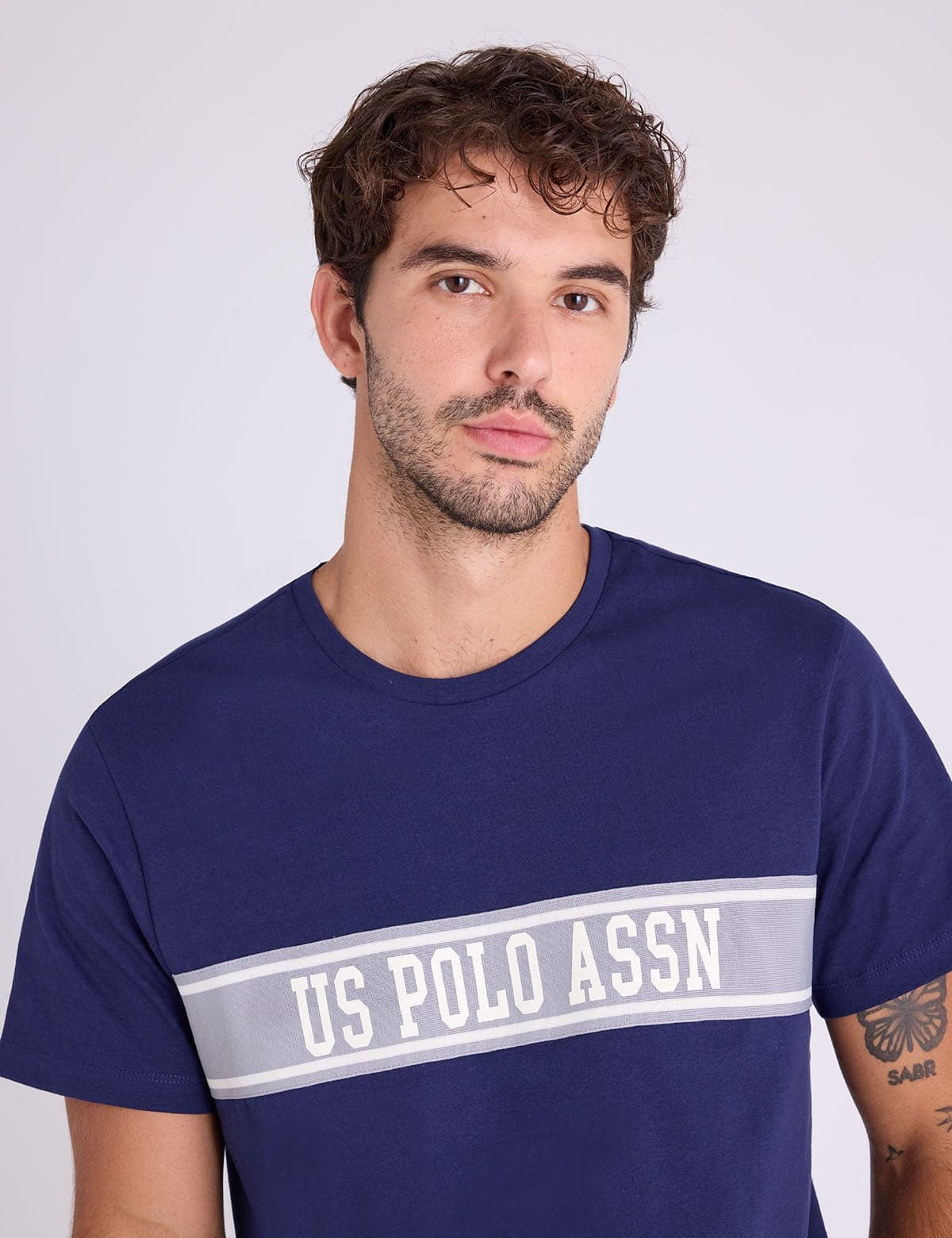 COLOR BLOCK CHEST WORDMARK JERSEY T-SHIRT
