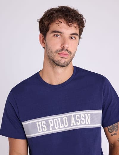 COLOR BLOCK CHEST WORDMARK JERSEY T-SHIRT 1