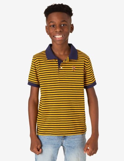 BOYS YARN DYE MULTI STRIPE POLO SHIRT 1