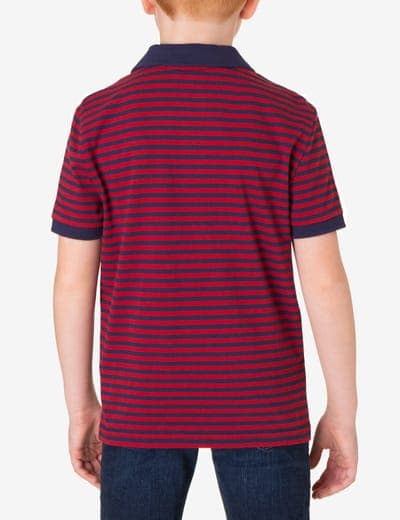 BOYS YARN DYE MULTI STRIPE POLO SHIRT 5