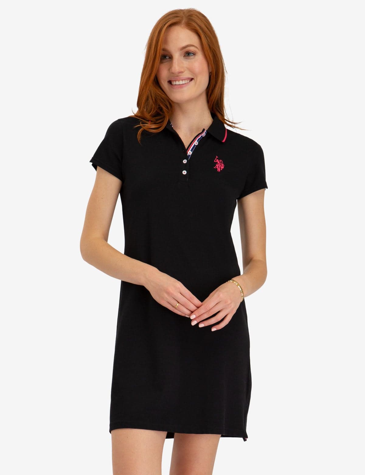 TIPPED POLO DRESS