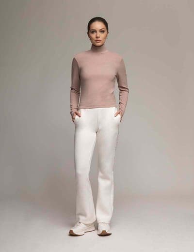 WHITE LABEL ESSENTIAL MOCK NECK RIB TOP 2