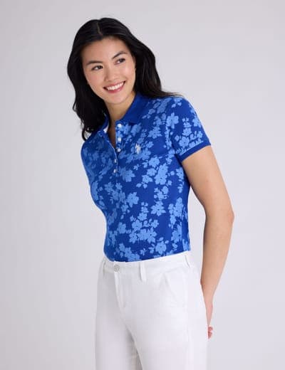 FLORAL PRINT POLO SHIRT 1