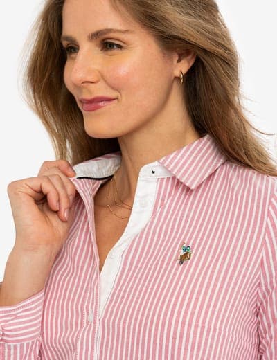 STRIPED MULTI-COLORED LOGO OXFORD DRESS 3