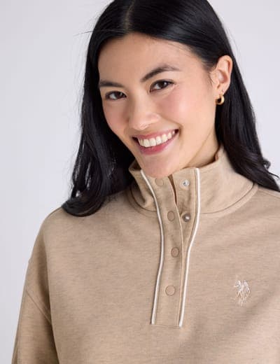 SNAP PLACKET PIPED FRENCH TERRY POPOVER 6