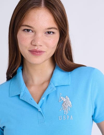 USPA METALLIC PRINT POLO SHIRT 2