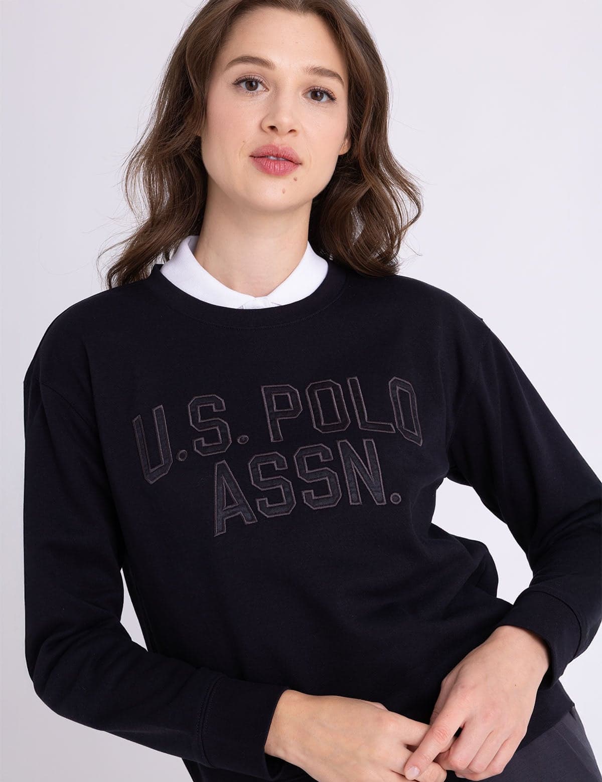 SATEEN APPLIQUE GRAPHIC CREW POPOVER