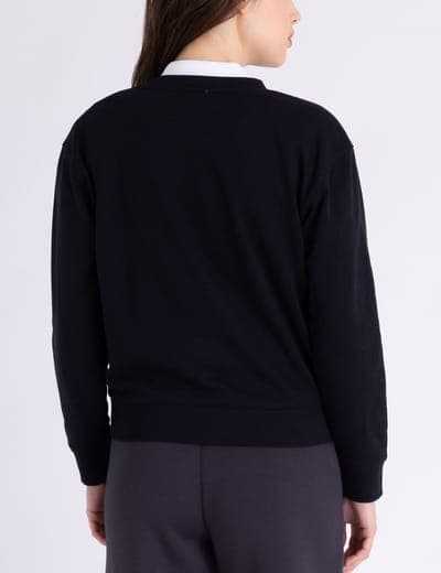 SATEEN APPLIQUE GRAPHIC CREW POPOVER 3