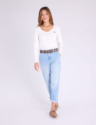 LONG SLEEVE V-NECK T-SHIRT 3