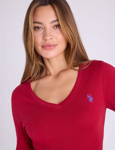 LONG SLEEVE V-NECK T-SHIRT 17