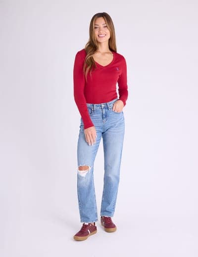 LONG SLEEVE V-NECK T-SHIRT 19