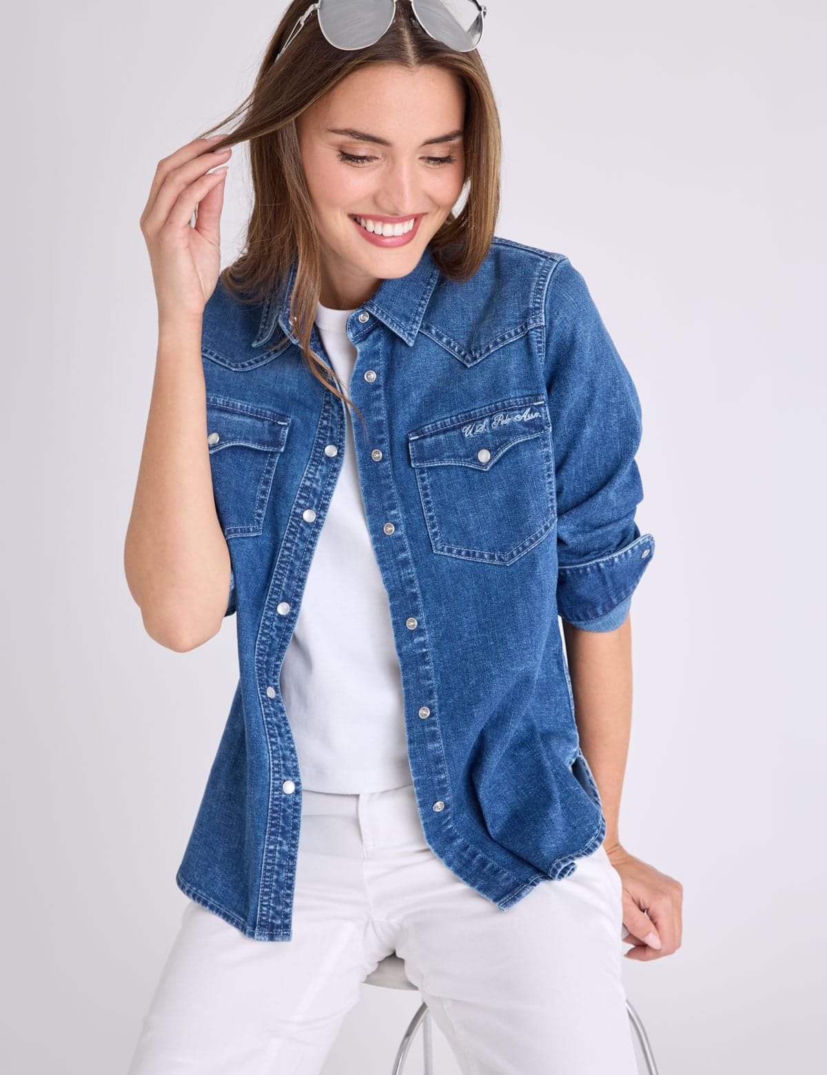 LONG SLEEVE DENIM WESTERN SHIRT