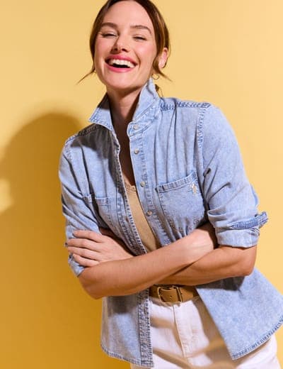 LONG SLEEVE MULTI TONAL CHAMBRAY SHIRT 3