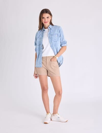 LONG SLEEVE MULTI TONAL CHAMBRAY SHIRT 5