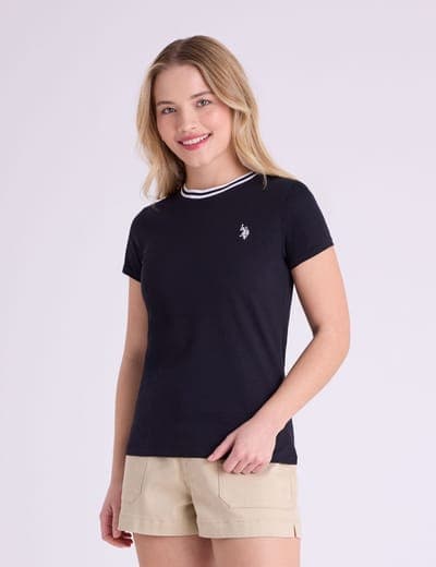 RINGER NECK TRIM T-SHIRT 4