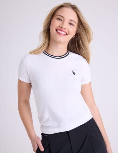 RINGER NECK TRIM T-SHIRT 5