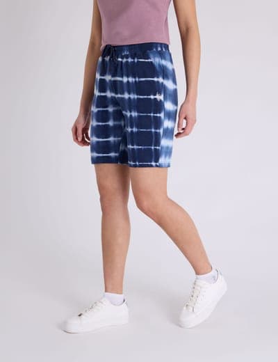 DRAWSTRING TIE DYE BERMUDA SHORTS 2