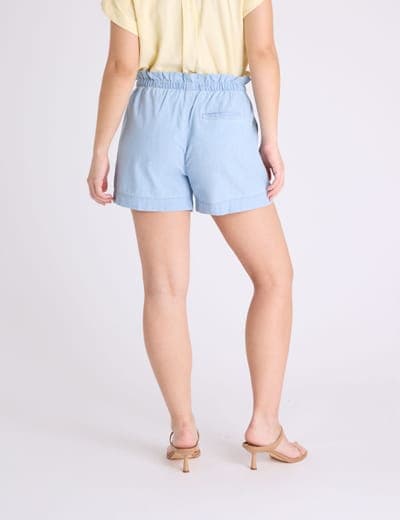 PLEATED LINEN SOFT SHORT 6