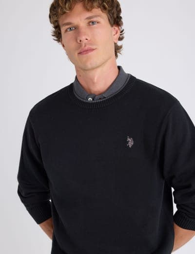SOFT COTTON JERSEY CREW NECK SWEATER 3