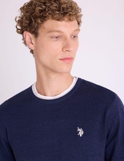 SOFT COTTON JERSEY CREW NECK SWEATER 10