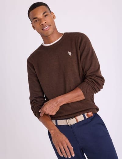 SOFT COTTON JERSEY CREW NECK SWEATER 12
