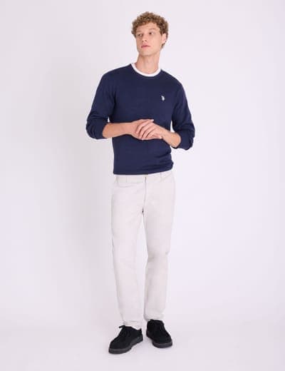 SOFT COTTON JERSEY CREW NECK SWEATER 11