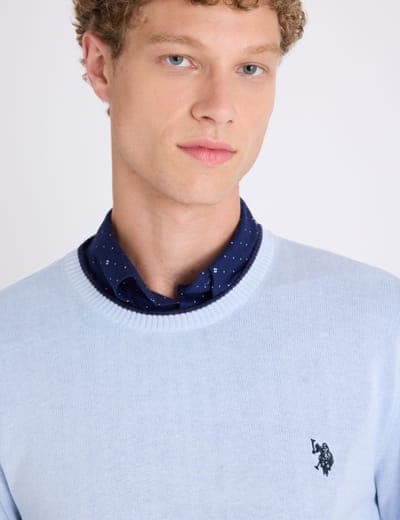 SOFT COTTON JERSEY CREW NECK SWEATER 16