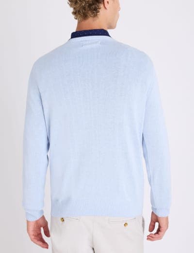 SOFT COTTON JERSEY CREW NECK SWEATER 17