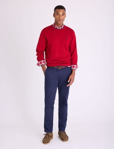 SOFT COTTON JERSEY CREW NECK SWEATER 19