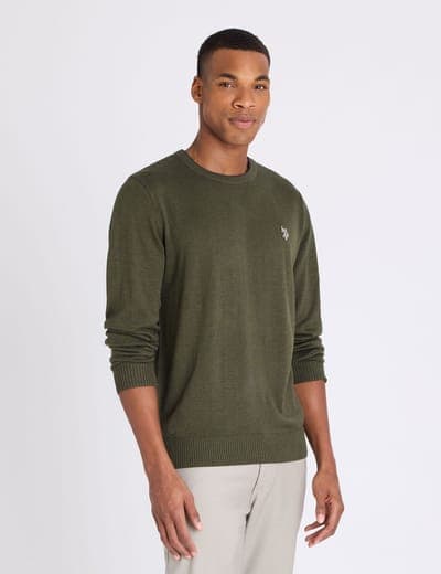 SOFT COTTON JERSEY CREW NECK SWEATER 22