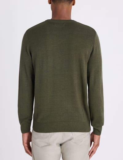 SOFT COTTON JERSEY CREW NECK SWEATER 25