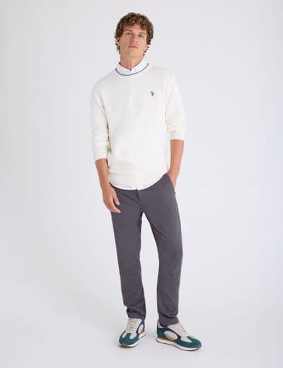 SOFT COTTON JERSEY CREW NECK SWEATER 27