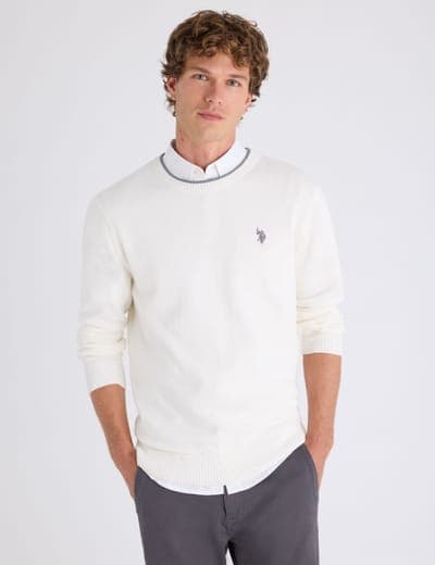 SOFT COTTON JERSEY CREW NECK SWEATER 28