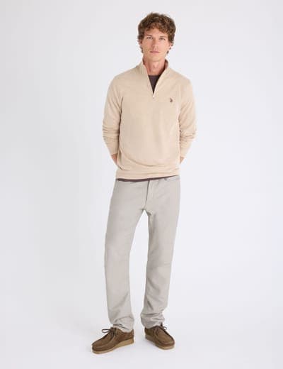 1/4 ZIP INTERLOCK PIQUE PULLOVER 2