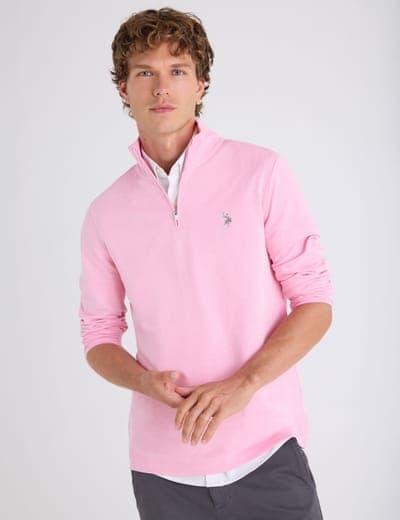 1/4 ZIP INTERLOCK PIQUE PULLOVER 5