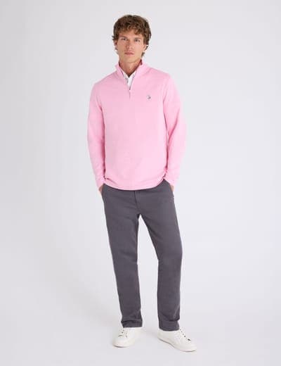 1/4 ZIP INTERLOCK PIQUE PULLOVER 6